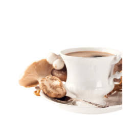 Mushrooms, coffee